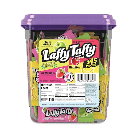 Nestl Laffy Taffy, Assorted Flavors, 308 lb Tub, 145 Wrapped Pieces 788749